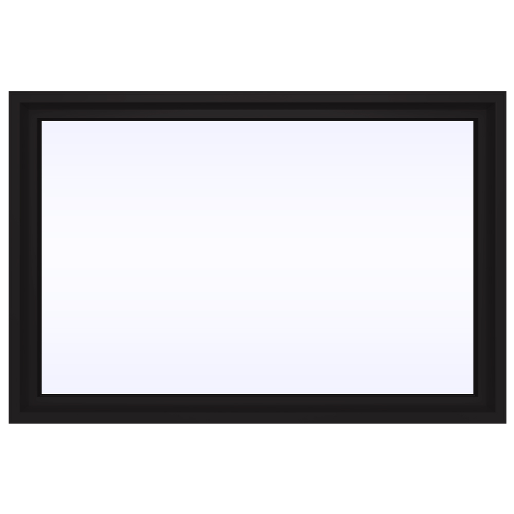 JELD-WEN FiniShield V-4500 35-1/2-in x 23-1/2-in Black Rectangle Picture Window