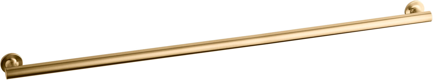 KOHLER Purist Vibrant Brushed Moderne Brass Wall mount ADA Compliant Grab Bar ( 300-lb Weight Capacity )