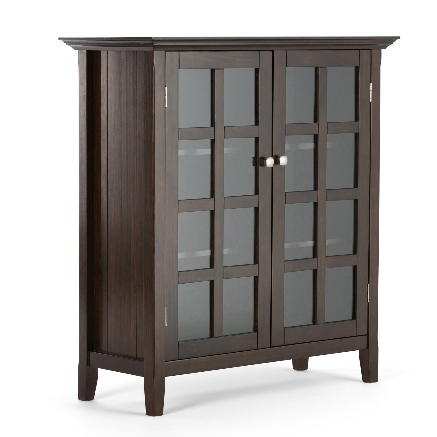 Simpli Home Acadian Brunette Brown Transitional Wood Media Cabinet