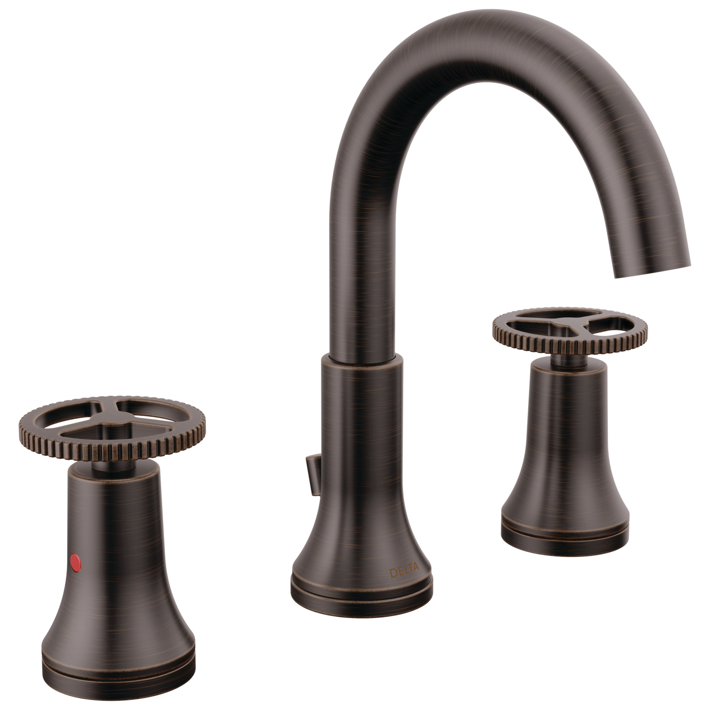 Delta Trinsic Venetian Bronze Widespread 2-handle WaterSense Mid-arc Residential Handle Bathroom Sink Faucet with Drain
