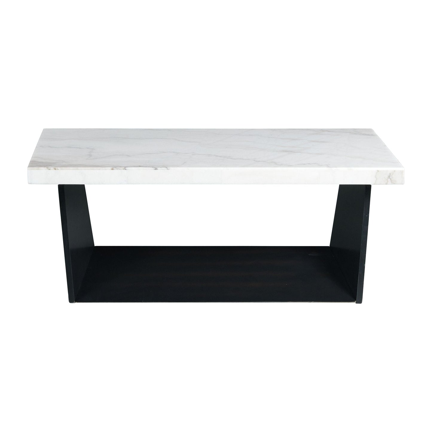Picket House Furnishings Modern MDF White Rubberwood 48-in W x 19-in H Coffee Table