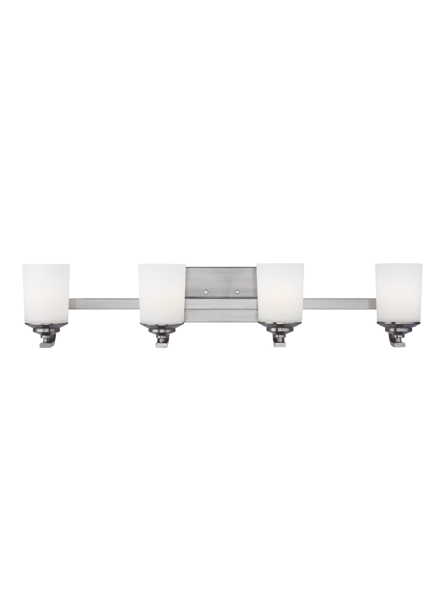 Generation Lighting Kemal 34-in 4 Light Brushed Nickel Transitional Bathroom Vanity light