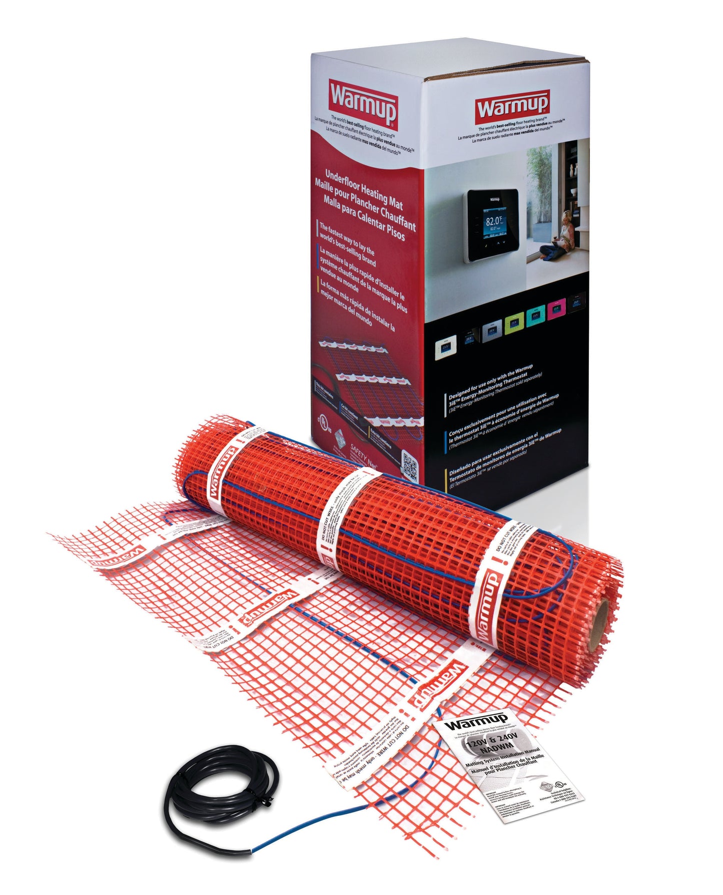 WARMUP 120-volt Radiant Electric Floor Heating System 15-ft x 20-in Underfloor heating mat 25-sq ft