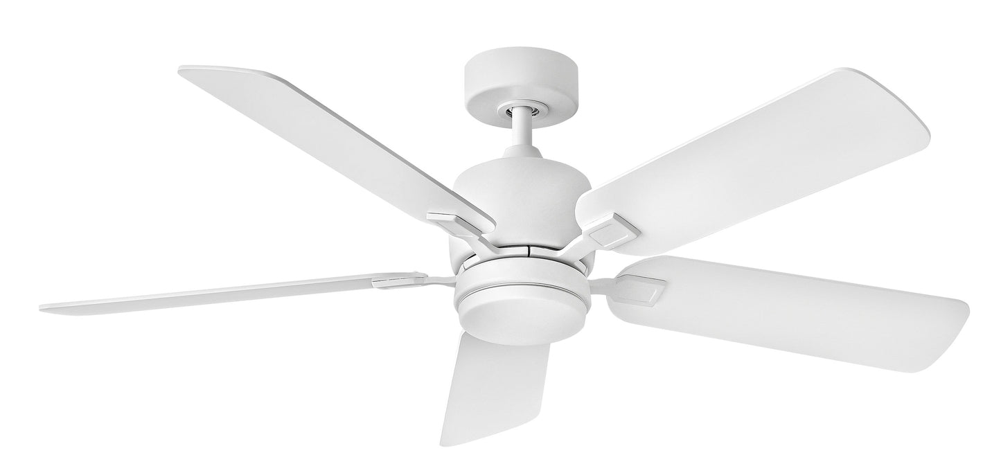 Hinkley Afton 52-in Chalk White Integrated LED Indoor Smart Ceiling Fan with Light and Remote (5-Blade) 903552FCW-LIA
