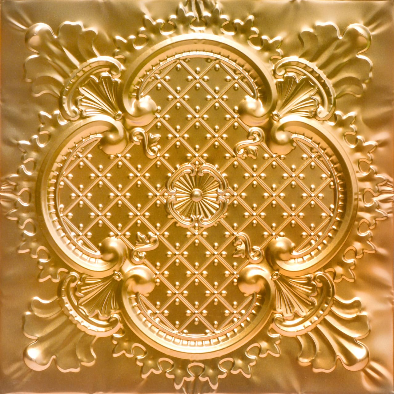 From Plain to Beautiful in Hours 2-ft x 2-ft Majestic Lincoln Copper Steel Surface-mount Ceiling Tile ( 12 -Pack, 48-sq ft / Case )