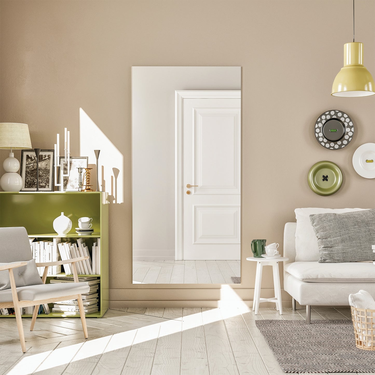 Eviva Sleek 60-in W x 30-in H Rectangle Glass Polished Frameless Wall Mirror