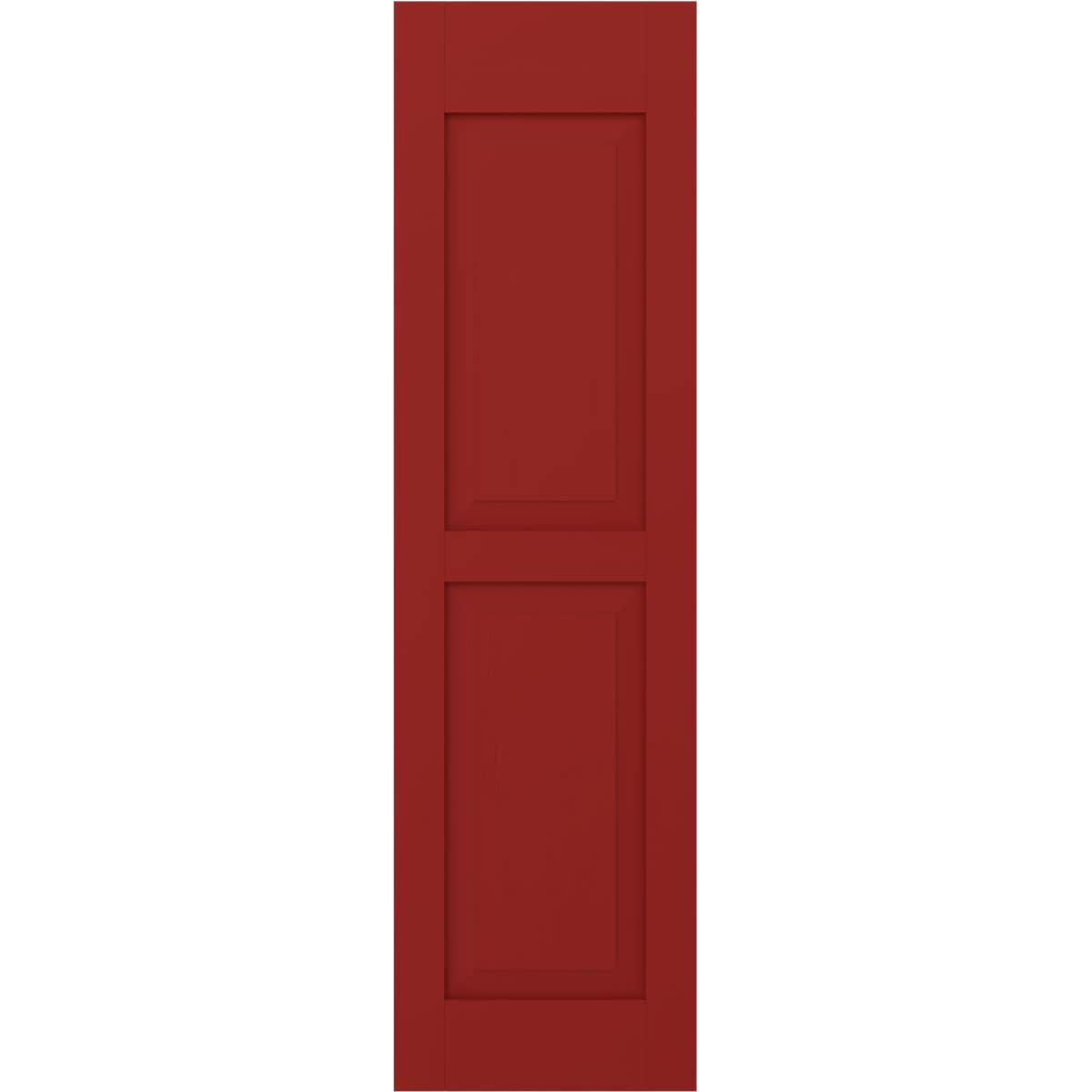 Ekena Millwork 18-in W x 50-in H Fire Red Raised panel Wood Exterior Shutters ( 2 -Pack )
