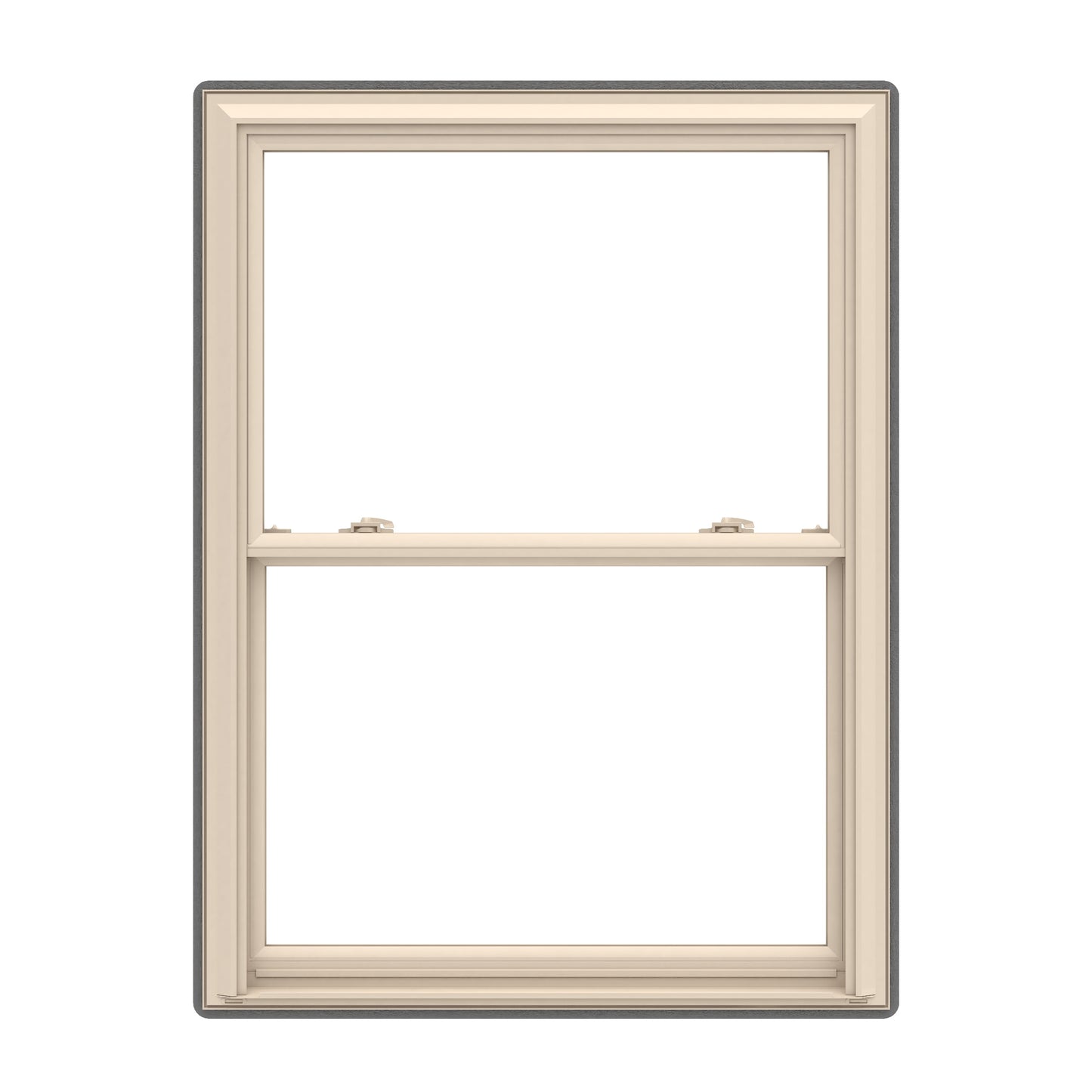 Pella 150 Series 31-1/2-in x 57-1/2-in Almond Exterior Almond Interior Vinyl Replacement Double Hung Window Low-E argon Double Pane Glass (Full Screen Included)
