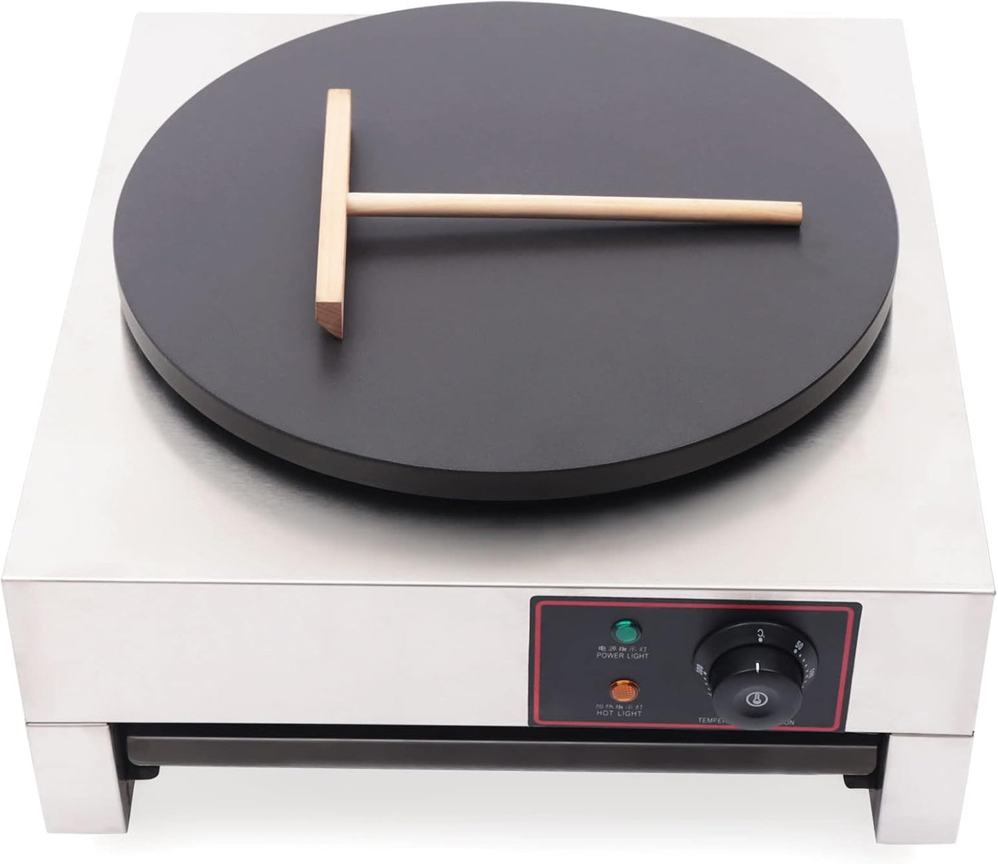 ONEUPING Commercial Crepe Maker Electric Griddle Crepe Maker 16 Inch 1700W Nonstick Professional Crepe Machine Maker, Round Crepe Griddle, 122°F-572°F Temp. Range for Crepes, Blintzes, Tortillas