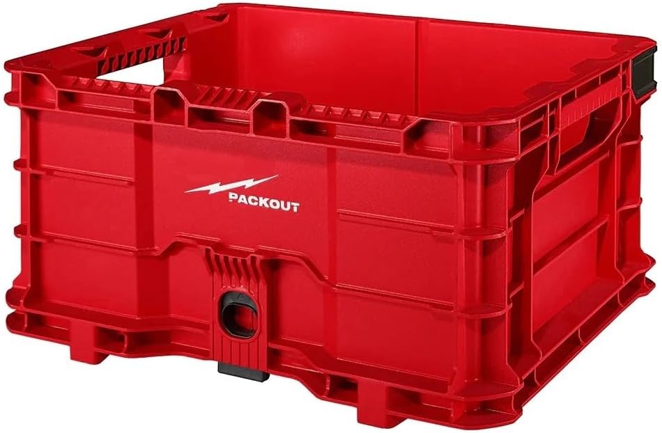 New 48-22-8440 Tool Storage Bin for Milwaukee PACKOUT Impact Resistant Tool Storage System Crate Depth 15.4 in Width 18.6 in Height 9.9 in