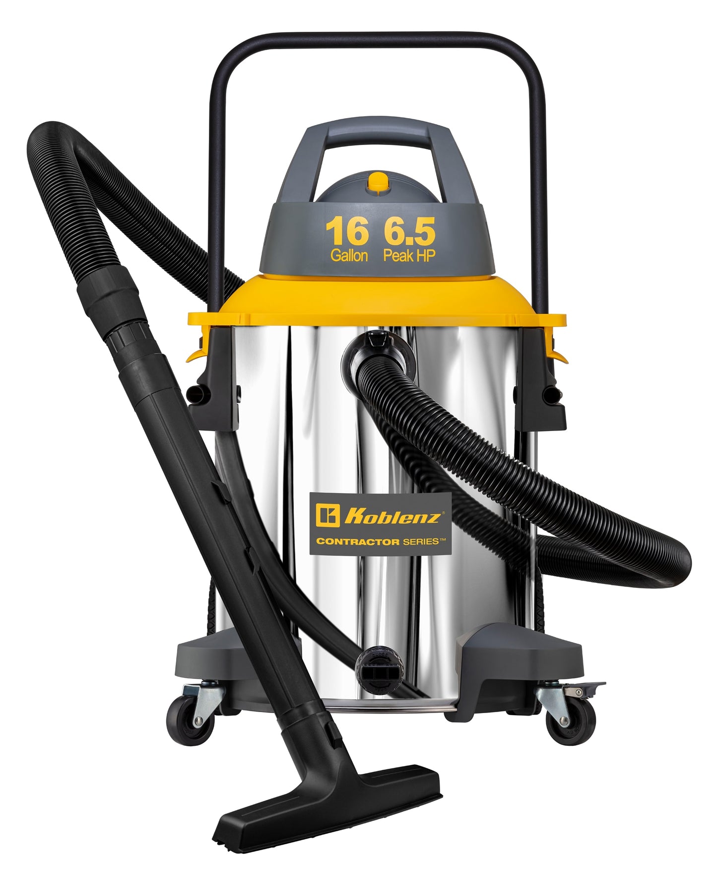 Koblenz 16-Gallon 6.5 HP Corded Wet/Dry Shop Vacuum with Accessories Included