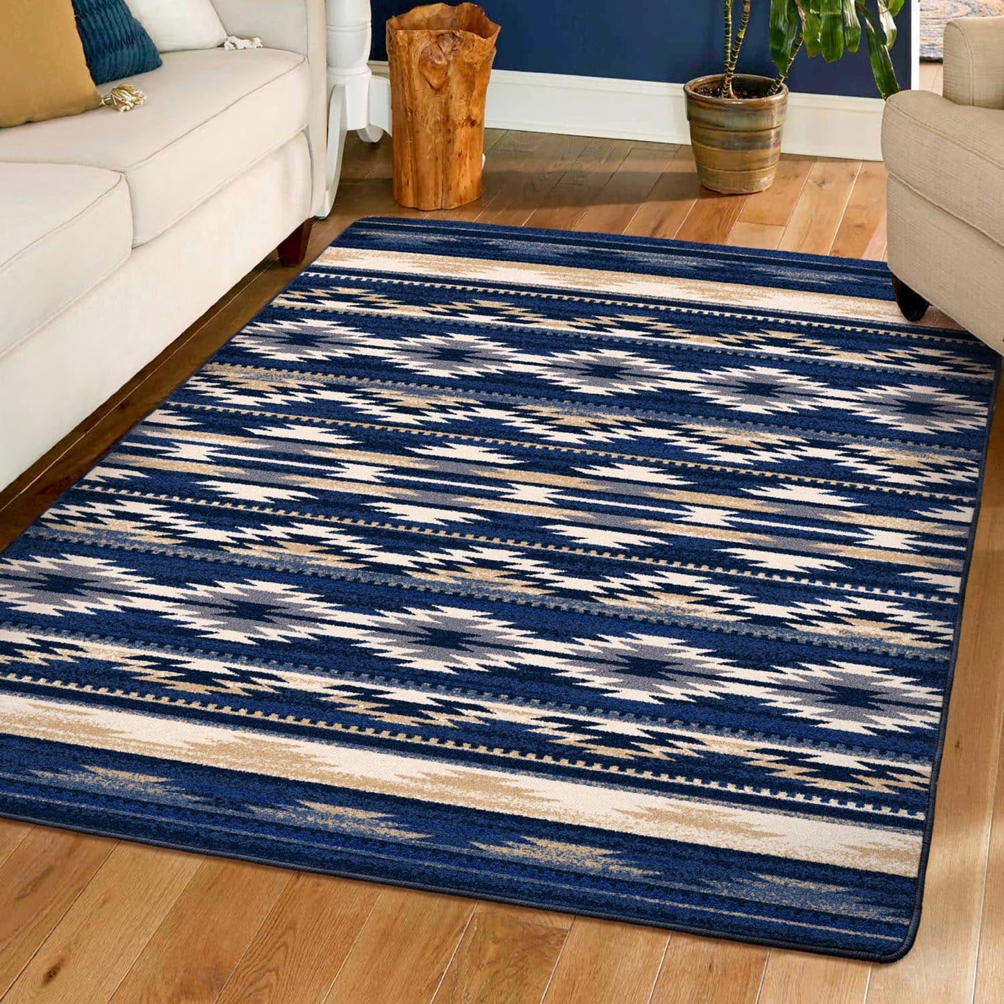 American Dakota 5 x 8 (ft) Tufted Nylon Cornflower Rectangular Indoor Spot Clean Only Area rug