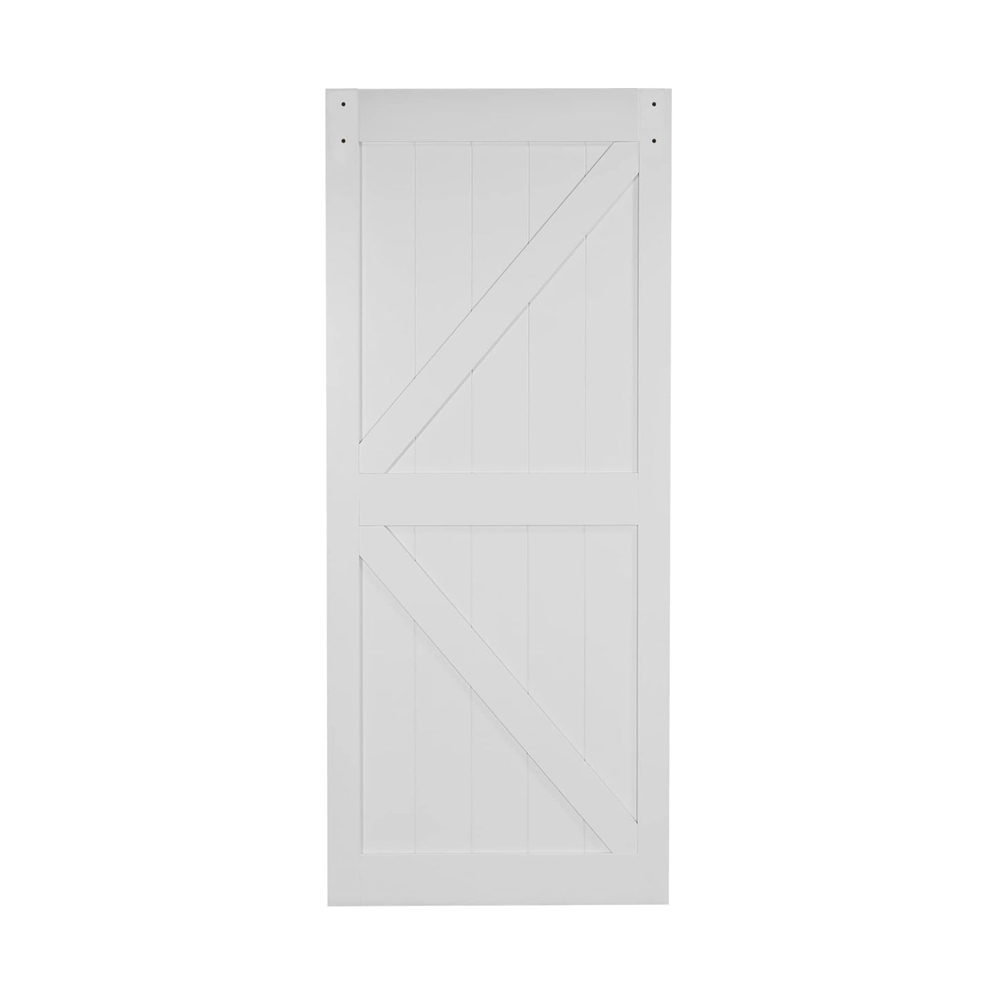 RELIABILT 42-in x 84-in Bright White K-frame MDF Solid core Single Barn Door (Hardware Not Included)