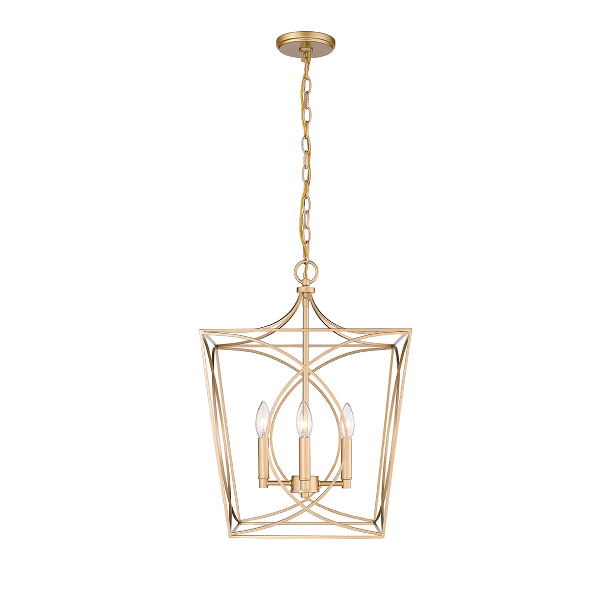 Millennium Lighting Tracy 4 -Light Painted Modern Gold Transitional Metal Geometric Medium Indoor Hanging Pendant Light