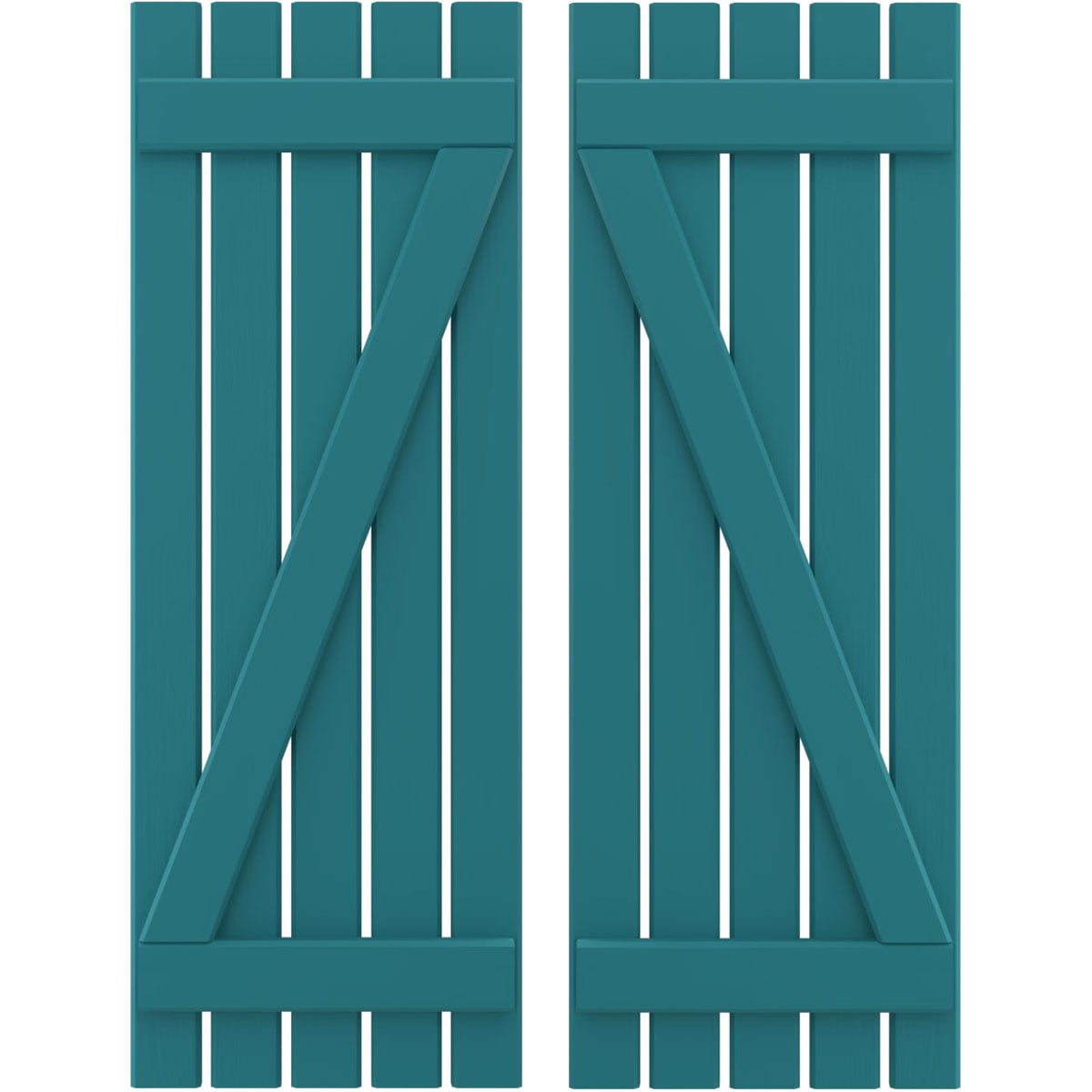 Ekena Millwork 19.5-in W x 78-in H Antigua Board and batten Wood Exterior Shutters ( 2 -Pack )