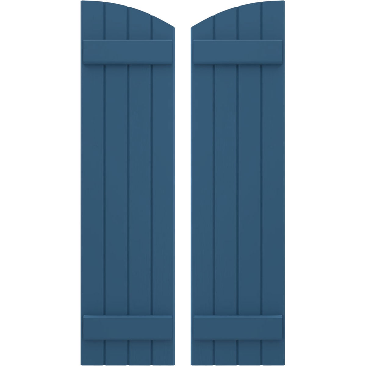 Ekena Millwork 14-in W x 68-in H Sojourn Blue Paintable/Stainable Board and batten Wood Exterior Shutters ( 2 -Pack )
