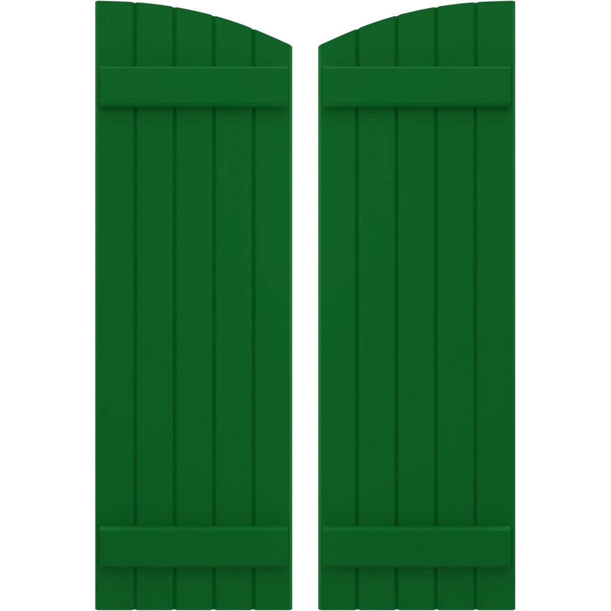 Ekena Millwork 17.5-in W x 75-in H Viridian Green Paintable/Stainable Board and batten Wood Exterior Shutters ( 2 -Pack )
