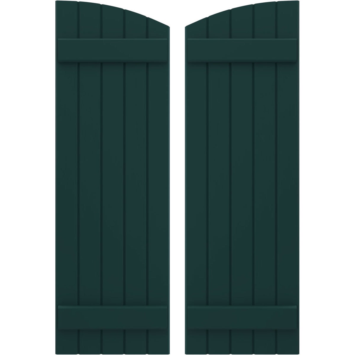 Ekena Millwork 17.5-in W x 68-in H Thermal Green Paintable/Stainable Board and batten Wood Exterior Shutters ( 2 -Pack )