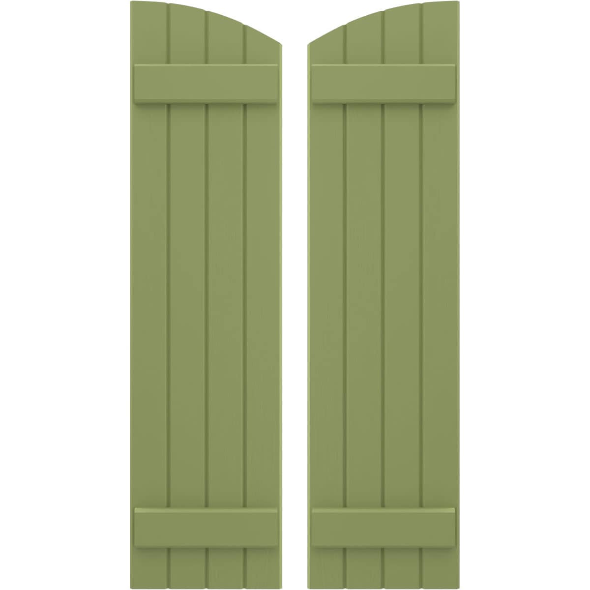 Ekena Millwork 14-in W x 78-in H Moss Green Paintable/Stainable Board and batten Spaced with z-bar Wood Exterior Shutters ( 2 -Pack )