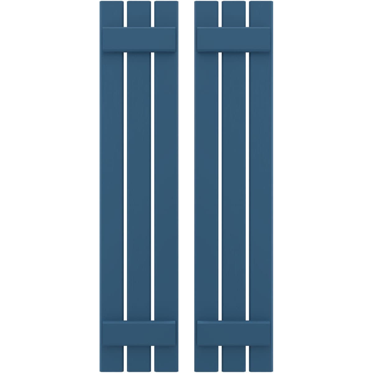 Ekena Millwork 11.5-in W x 73-in H Sojourn Blue Board and batten Wood Exterior Shutters ( 2 -Pack )