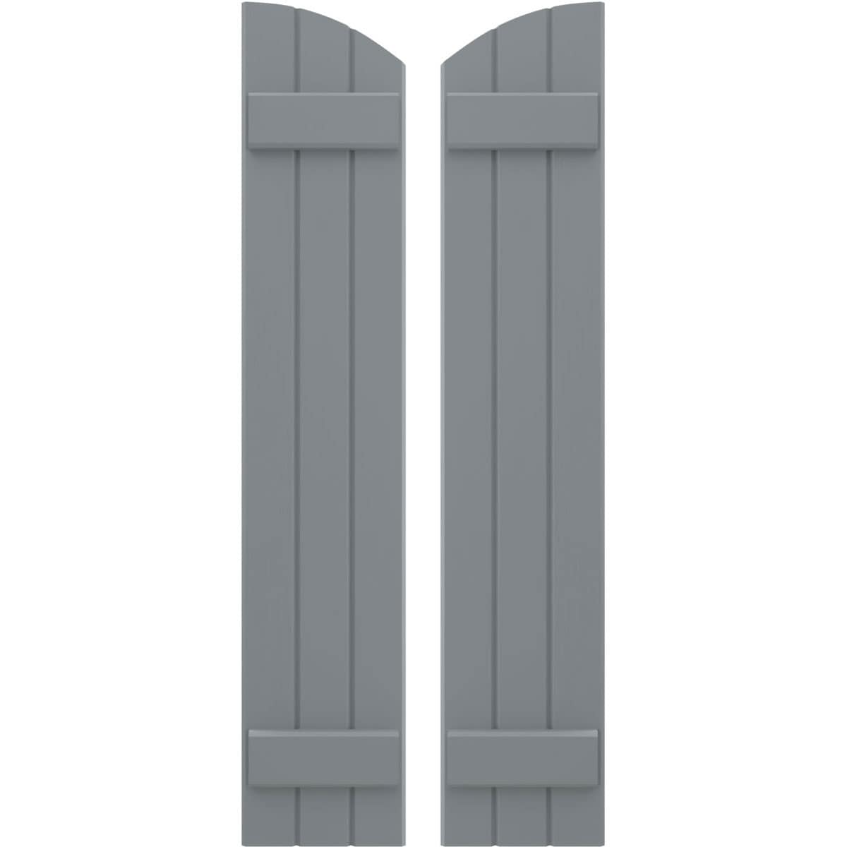 Ekena Millwork 10.5-in W x 80-in H Ocean Swell Paintable/Stainable Board and batten Spaced with z-bar Wood Exterior Shutters ( 2 -Pack )