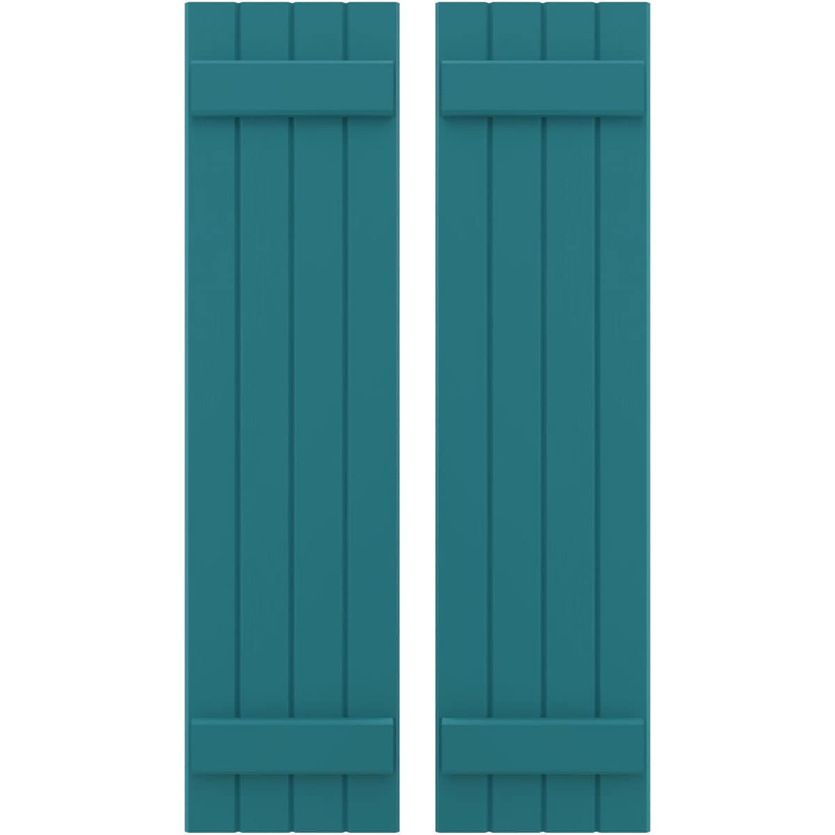 Ekena Millwork 14-in W x 64-in H Antigua Paintable/Stainable Board and batten Wood Exterior Shutters ( 2 -Pack )