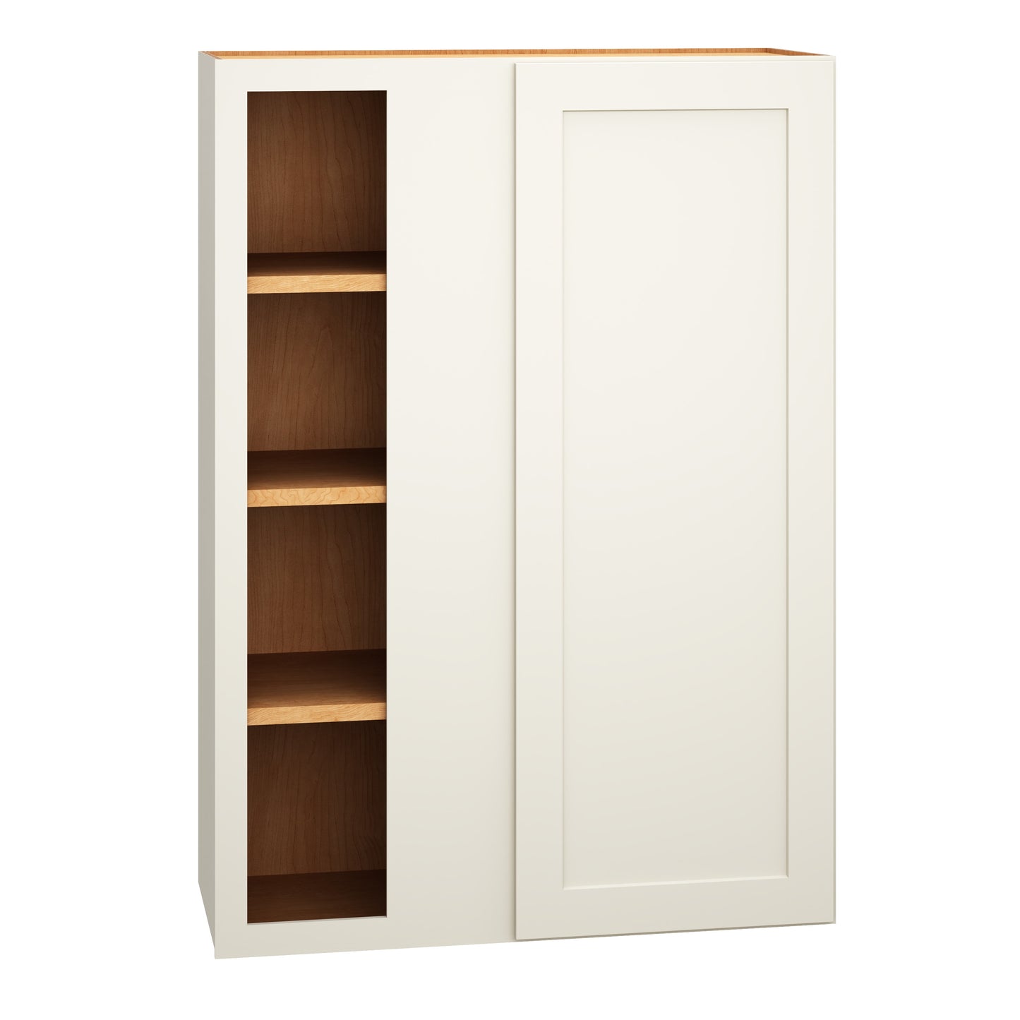 Diamond Express Jamestown 30-in W x 42-in H x 12-in D White Blind Corner Wall Fully Assembled Plywood Cabinet Recessed Panel Shaker