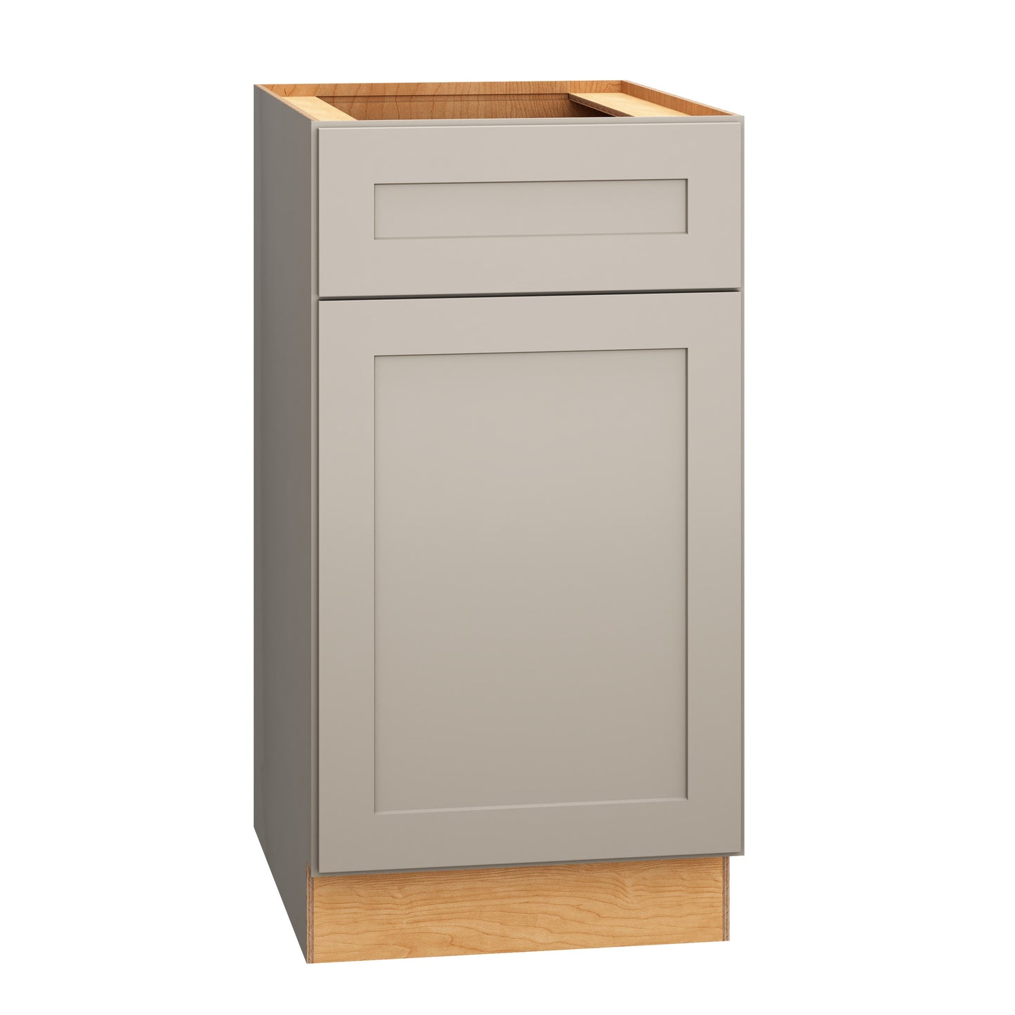 Diamond Express Jamestown 18-in W x 34.5-in H x 24-in D Cloud Gray Base Fully Assembled Plywood Cabinet Recessed Panel Shaker