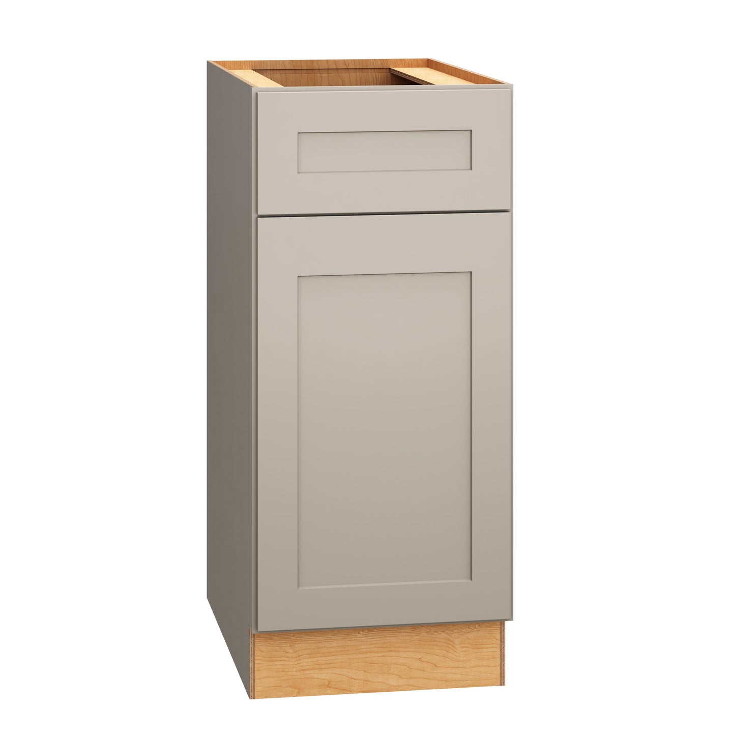 Diamond Express Jamestown 15-in W x 34.5-in H x 24-in D Cloud Gray Base Fully Assembled Plywood Cabinet Recessed Panel Shaker
