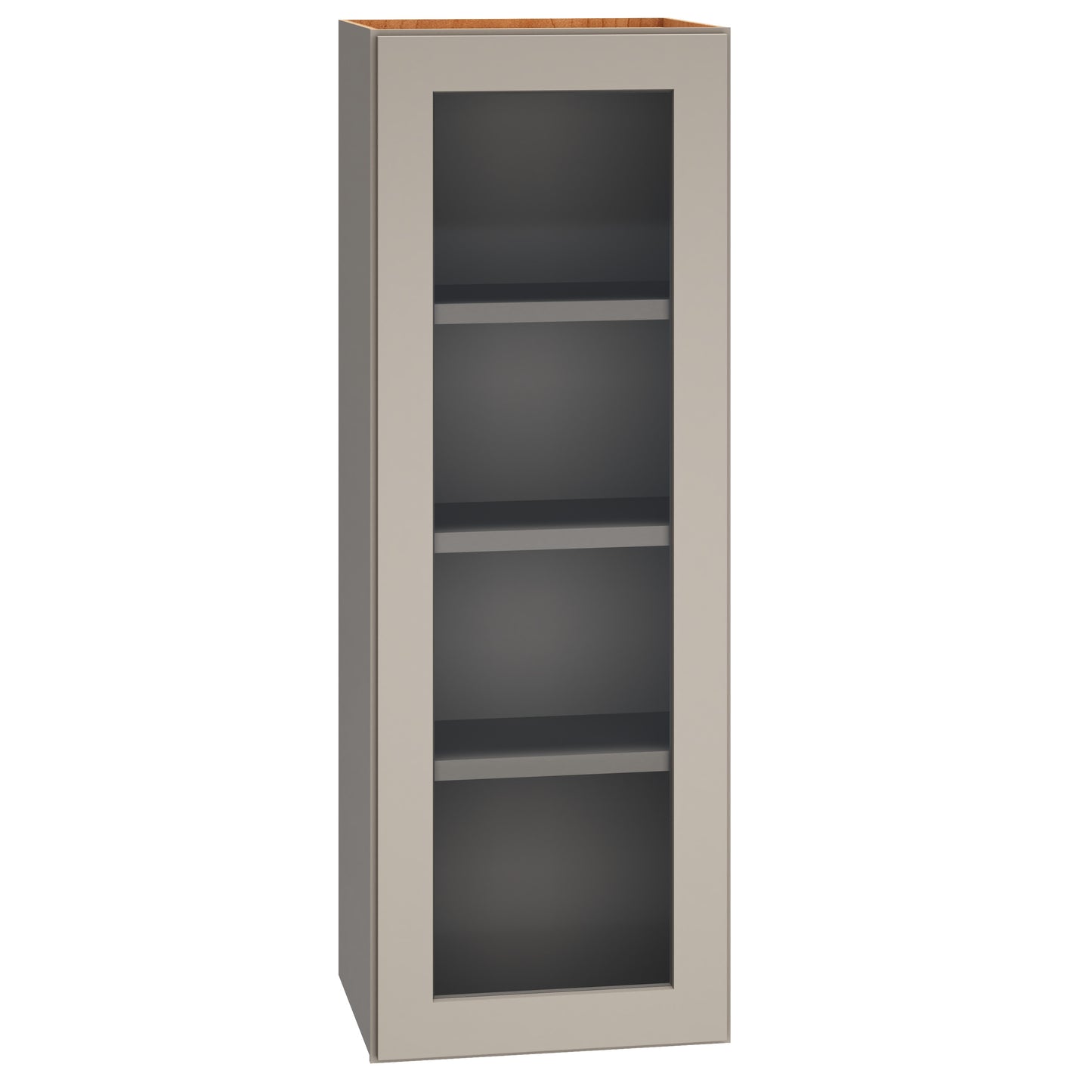 Diamond Express Jamestown 15-in W x 42-in H x 12-in D Cloud Gray Wall Fully Assembled Plywood Cabinet Cut for Glass Shaker