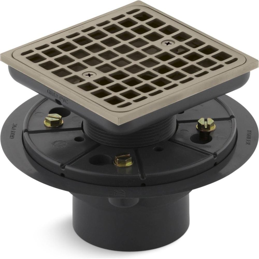 Kohler K-9136-BV Square Design Tile-In Shower Drain Finish: Vibrant Brushed Bronze