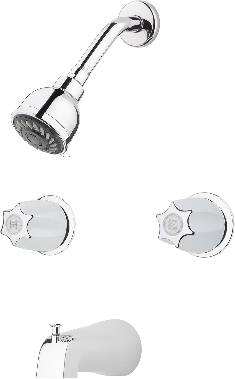 Pfister 2-Handle Tub & Shower Faucet with Metal Knob Handles in Polished Chrome