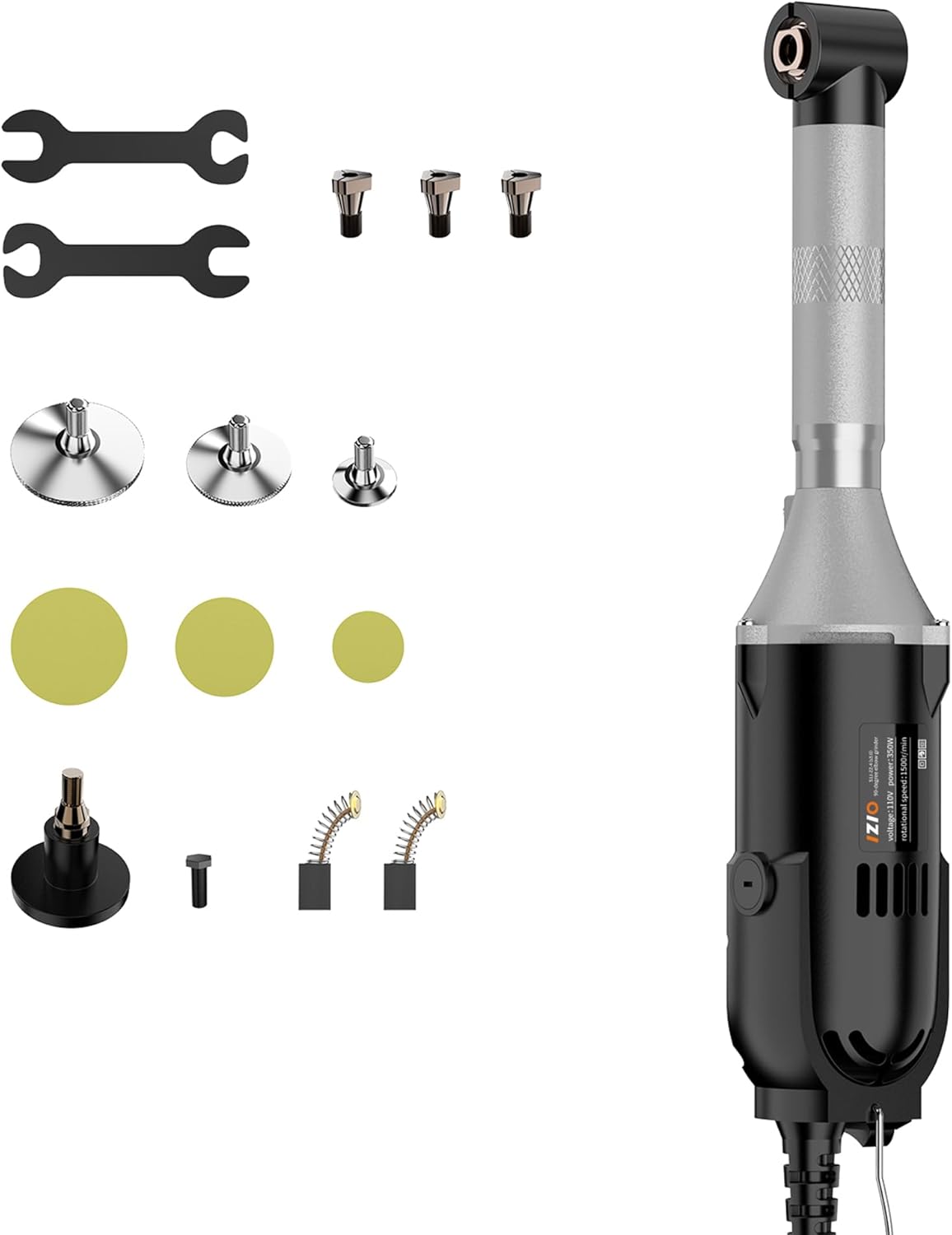 IZIO 6-Speed Electric Die Polisher - Variable Speed Rotary Grinder for Metal/Wood, Professional Grinding & Polishing Machine (Black)