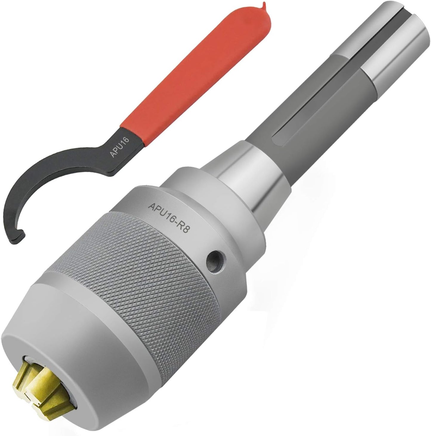 Earl Diamond Super Heavy Duty APU16 1\/32-5\/8 Inch R8 Shank Precision Integrated Keyless Drill Chuck