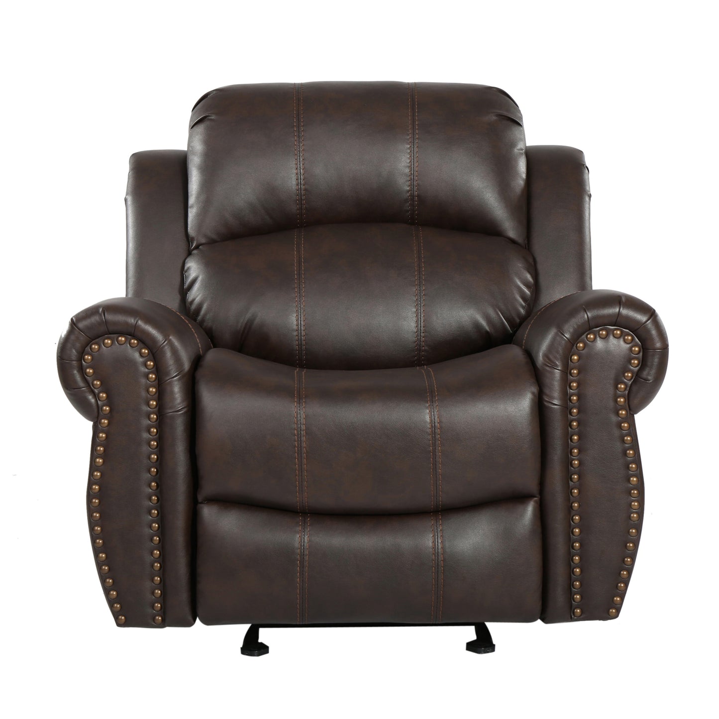Best Selling Home Decor Dark Brown Faux leather Upholstered Recliner