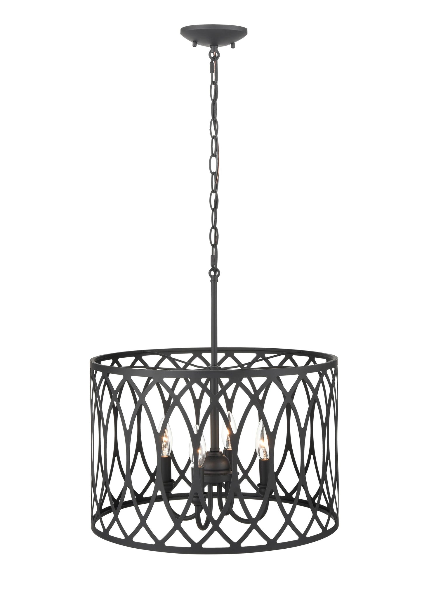 Millennium Lighting Arelyn 4 -Light Matte Black Modern/contemporary Geometric Large Hanging Pendant light