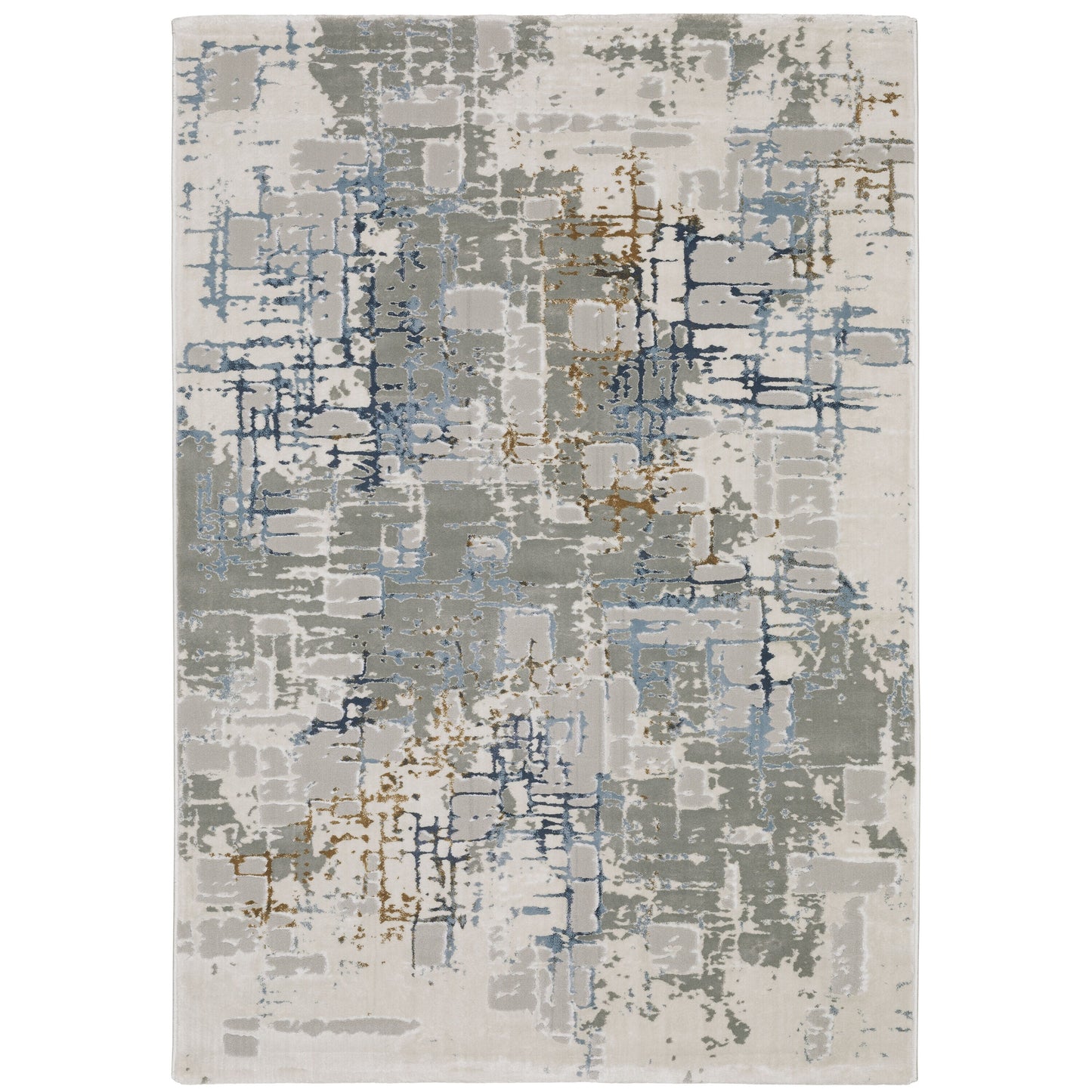 Archer Lane Carlisle 6 x 9 (ft) Loomed Polypropylene Ivory Rectangular Indoor Abstract Bohemian/Eclectic Spot Clean Only Pet Friendly Area rug