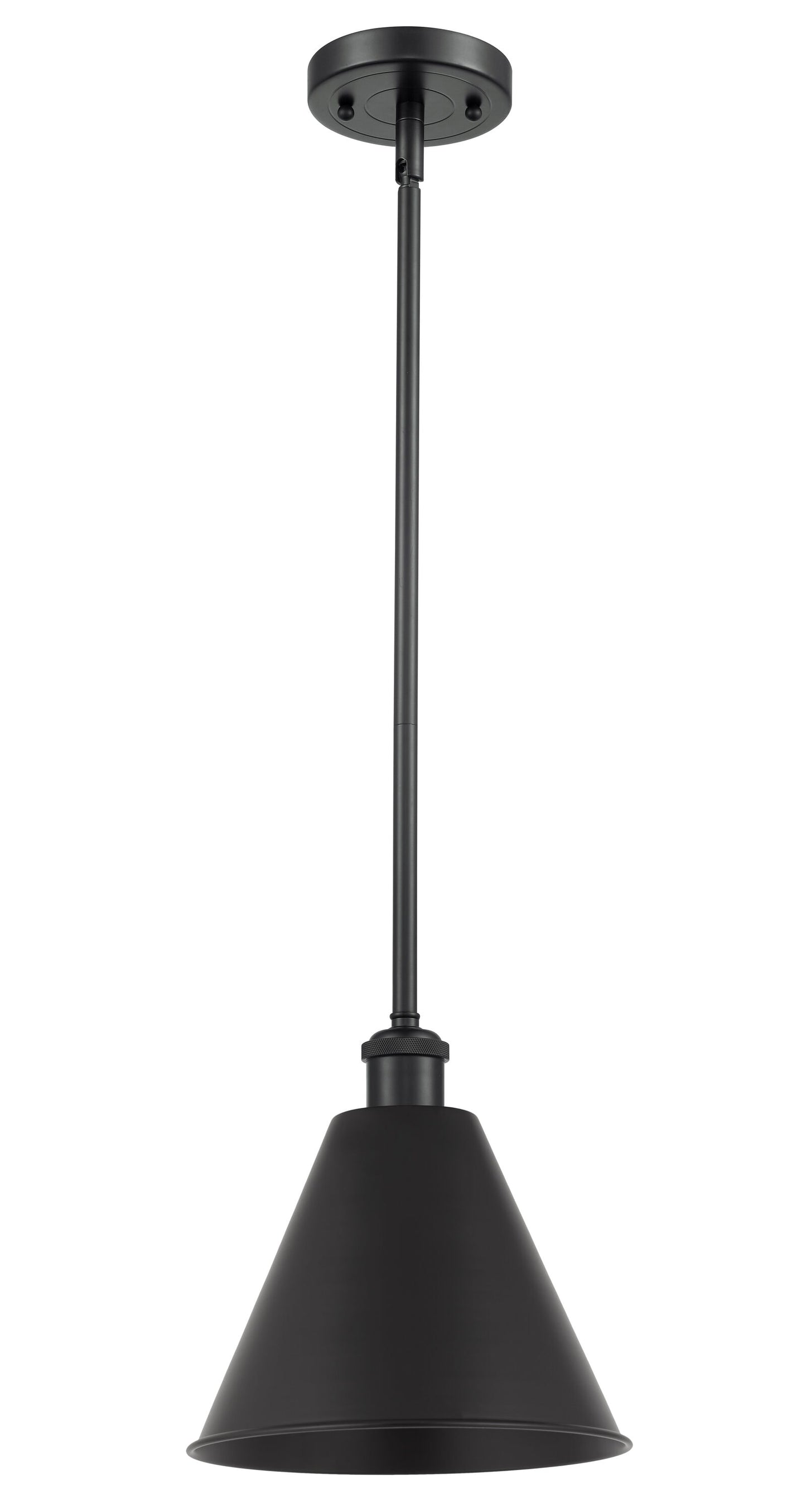 Innovations Lighting Ballston Cone 1 -Light Matte Black Industrial Cone Medium Hanging Pendant light