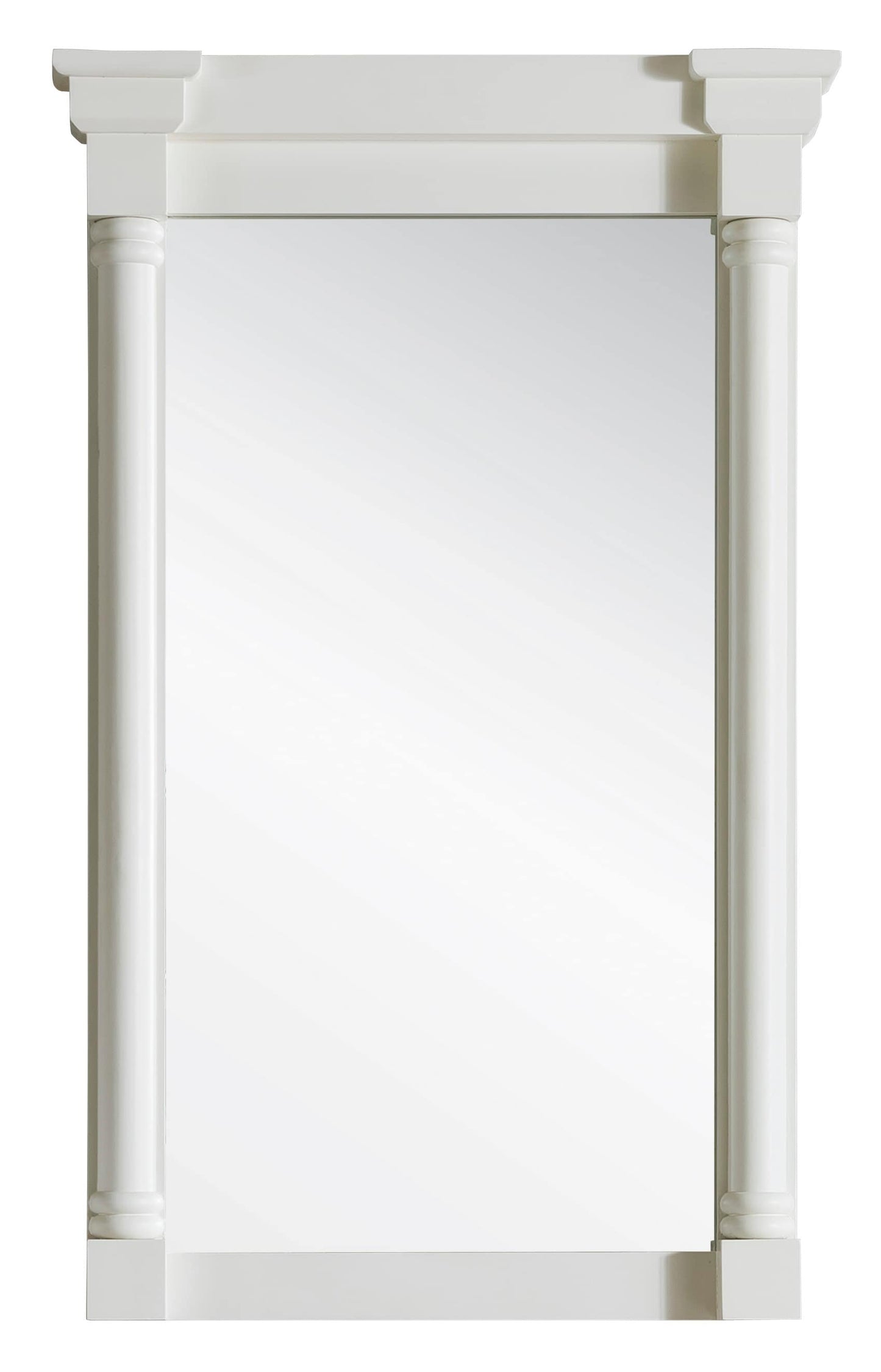 James Martin Vanities Savannah/Providence 27.0-in x 43.0-in Framed Rectangle Bathroom Vanity Mirror ( Bright white )