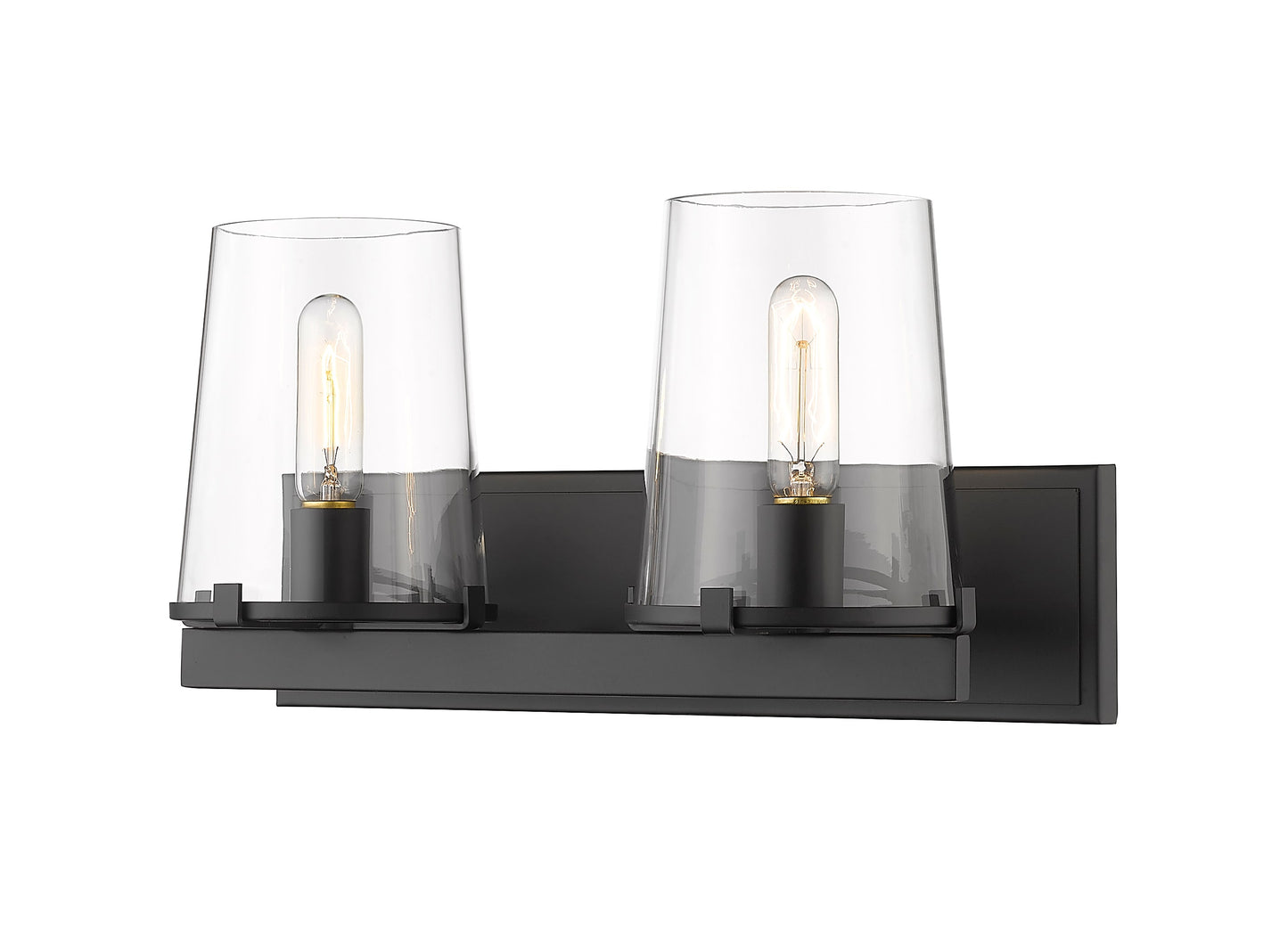 Z-Lite Callista 18.25-in 2 Light Matte Black Transitional Bathroom Vanity light