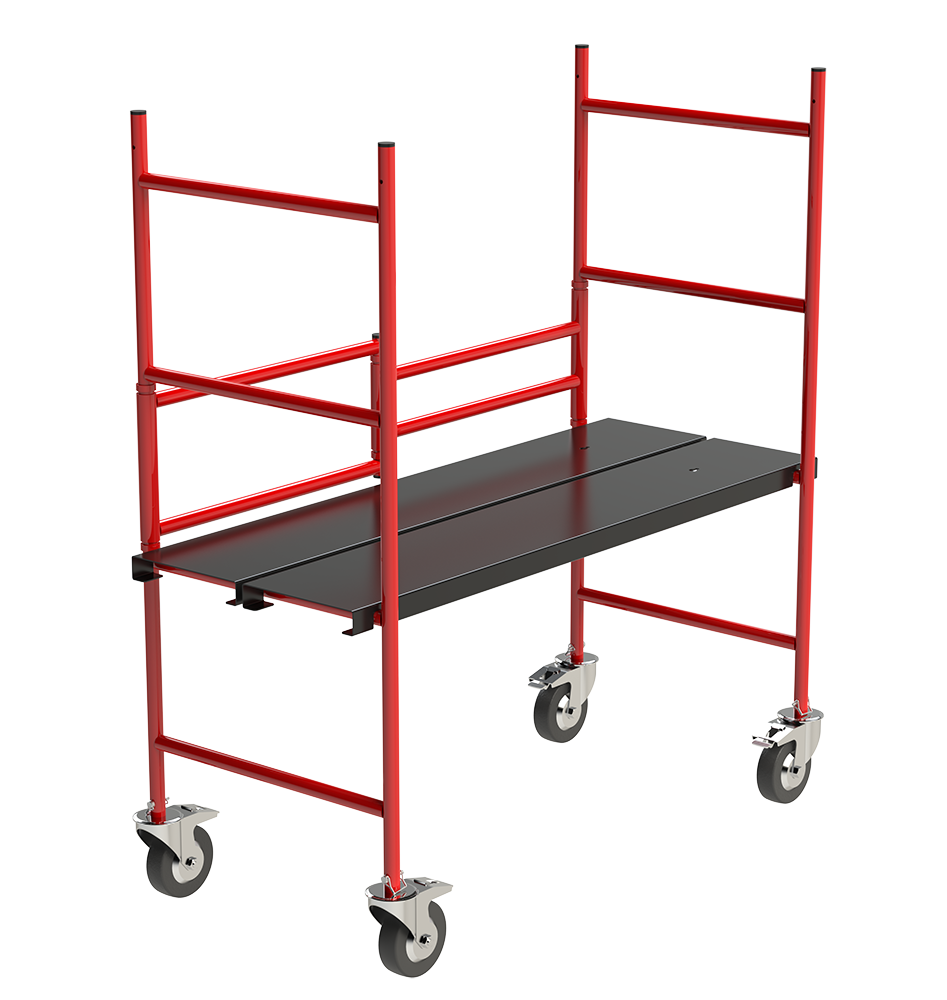 Build Frames Steel 4.18-ft H x 3.2-ft L Adjustable Rolling Scaffold 500-lb MPMFS4+BFL