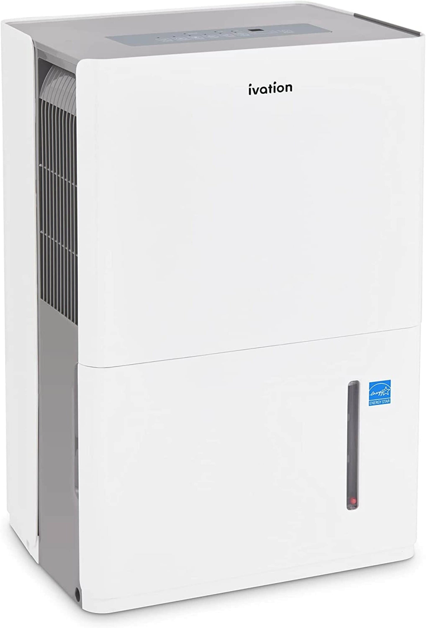 Ivation 50 -Pint Large Room Dehumidifier with Built-In Pump , ENERGY STAR Certified White