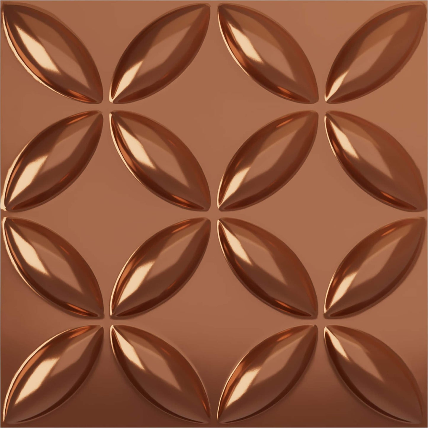 Ekena Millwork 19-5/8-in x 19-5/8-in Embossed Copper PVC 12 -Pack