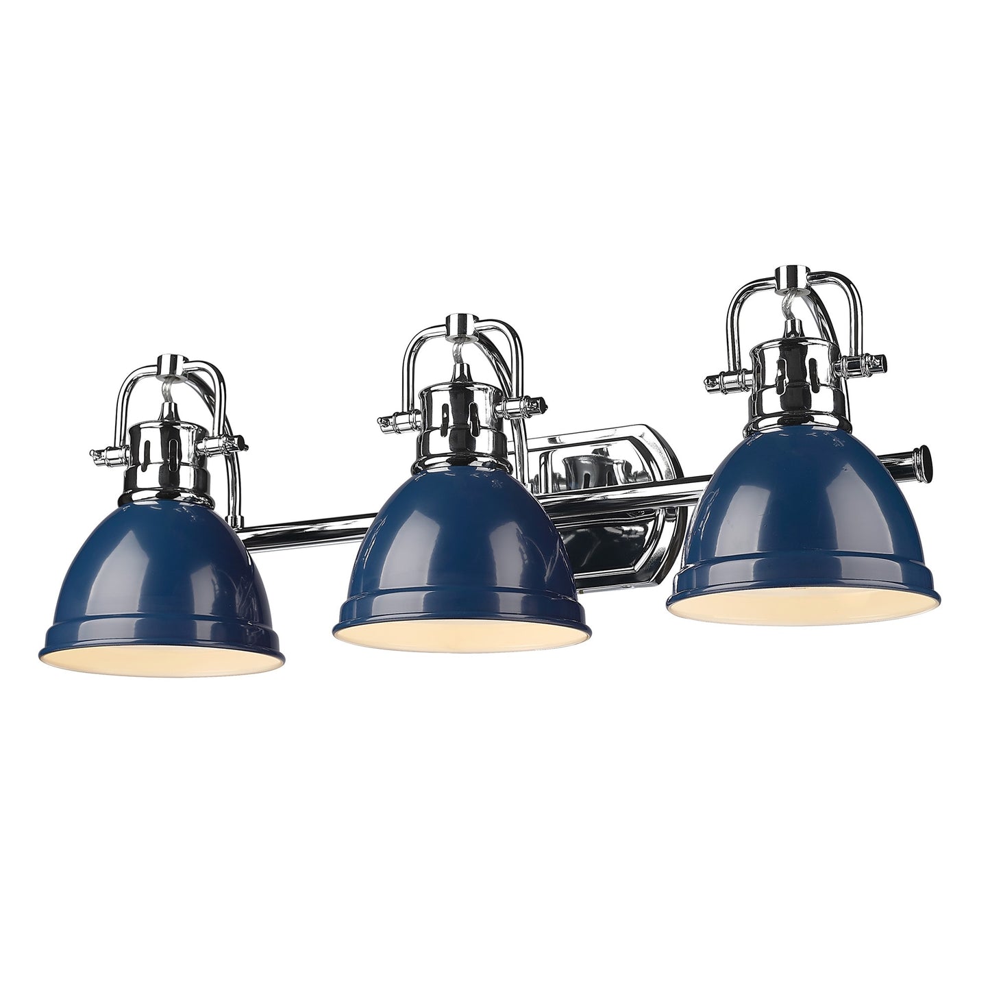 Golden Lighting Duncan 24.5-in 3 Light Steel Transitional Bathroom Vanity light