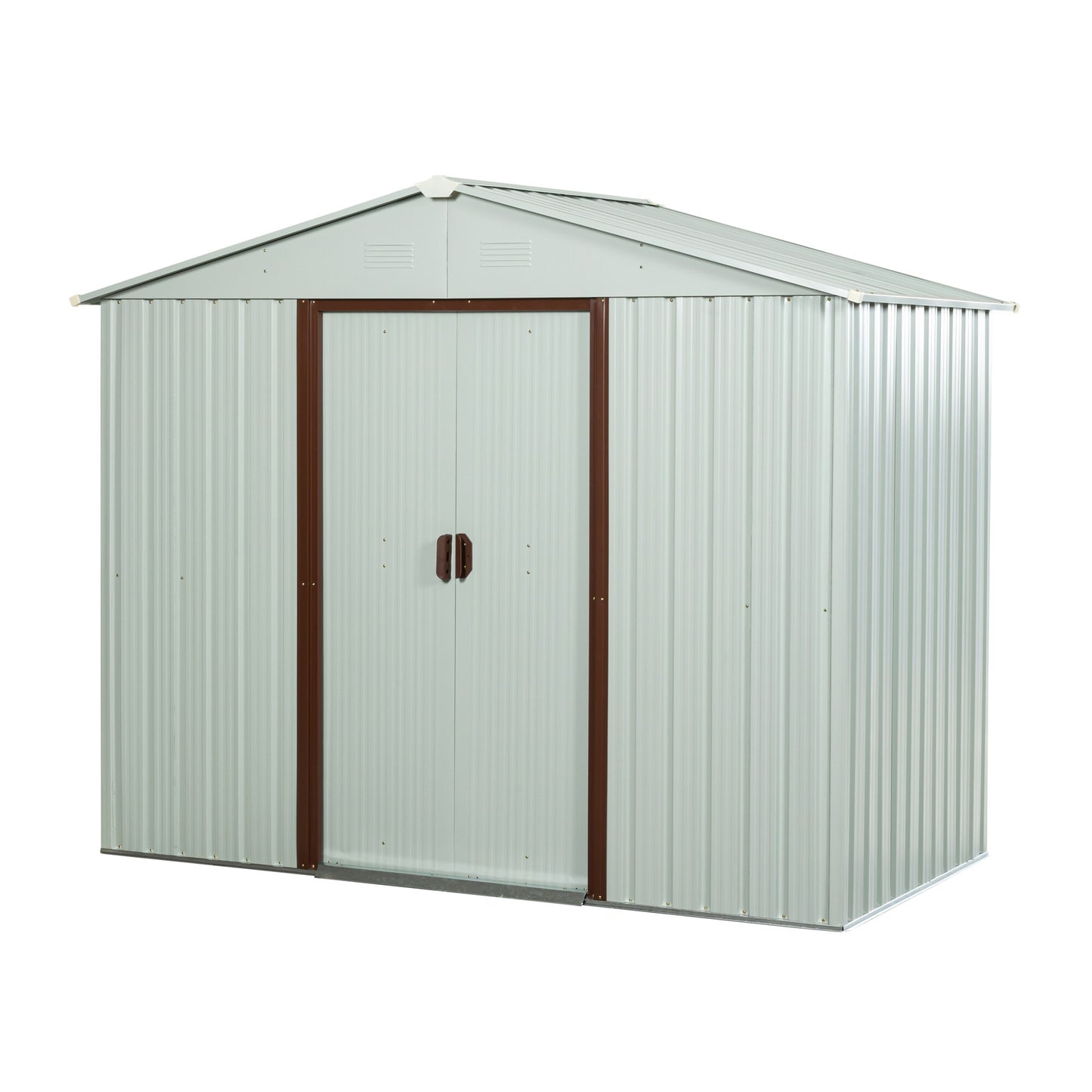 Clihome 4-ft x 8-ft Galvanized steel Metal Storage Shed