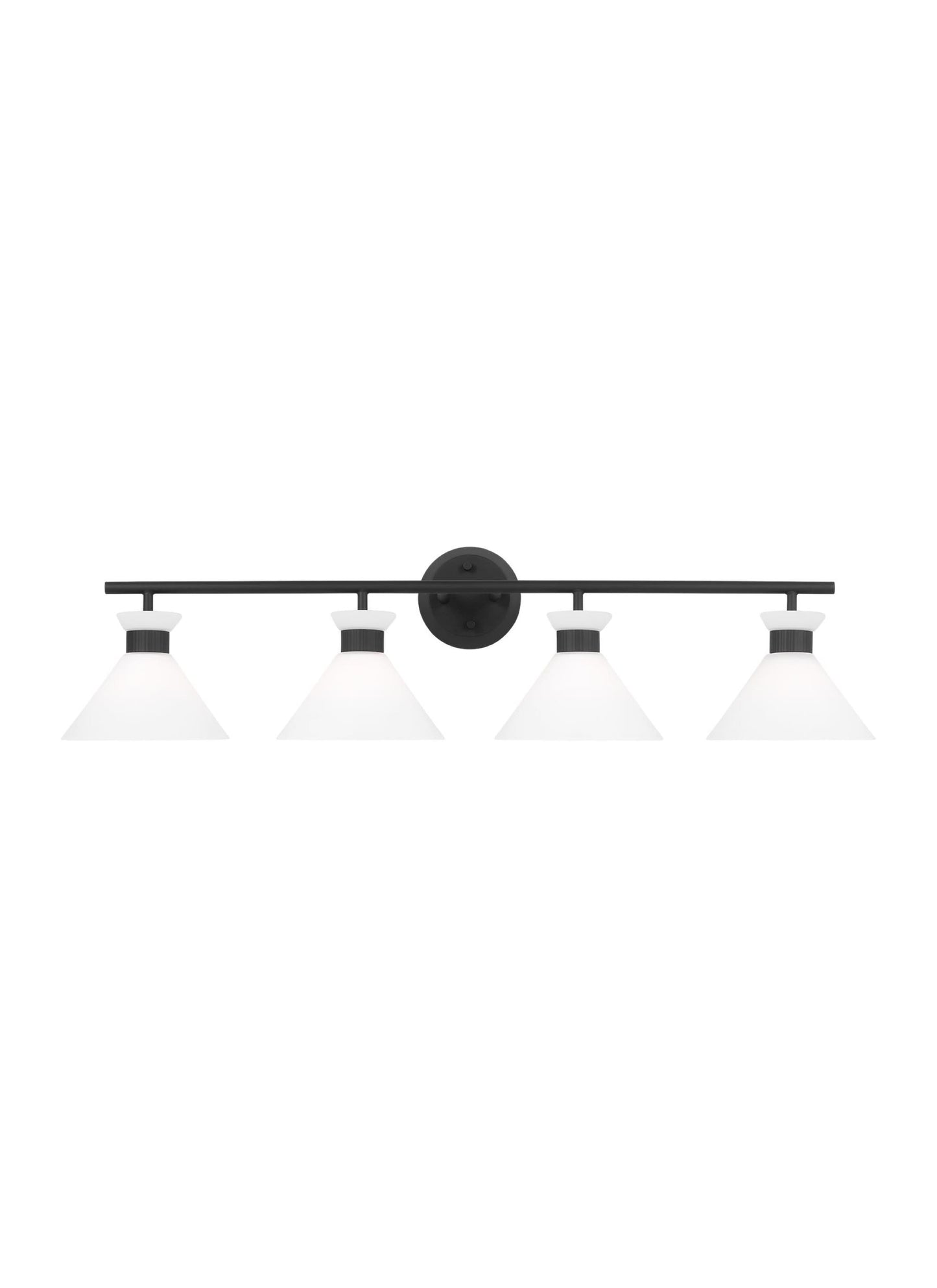Scott Living Belcarra 36.75-in 4 Light Matte Black Modern/contemporary Bathroom Vanity light