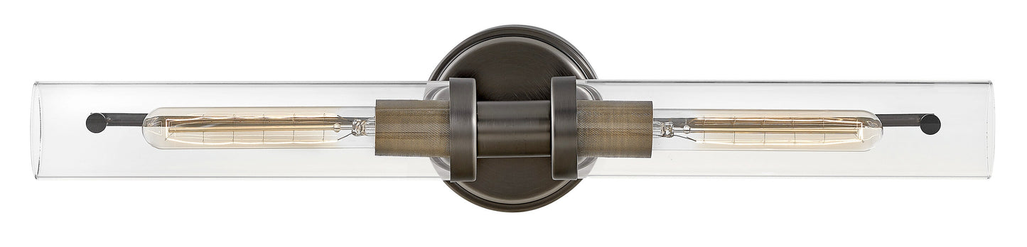 Hinkley Vaughn 25-in 2 Light Antique Black Industrial Bathroom Vanity light