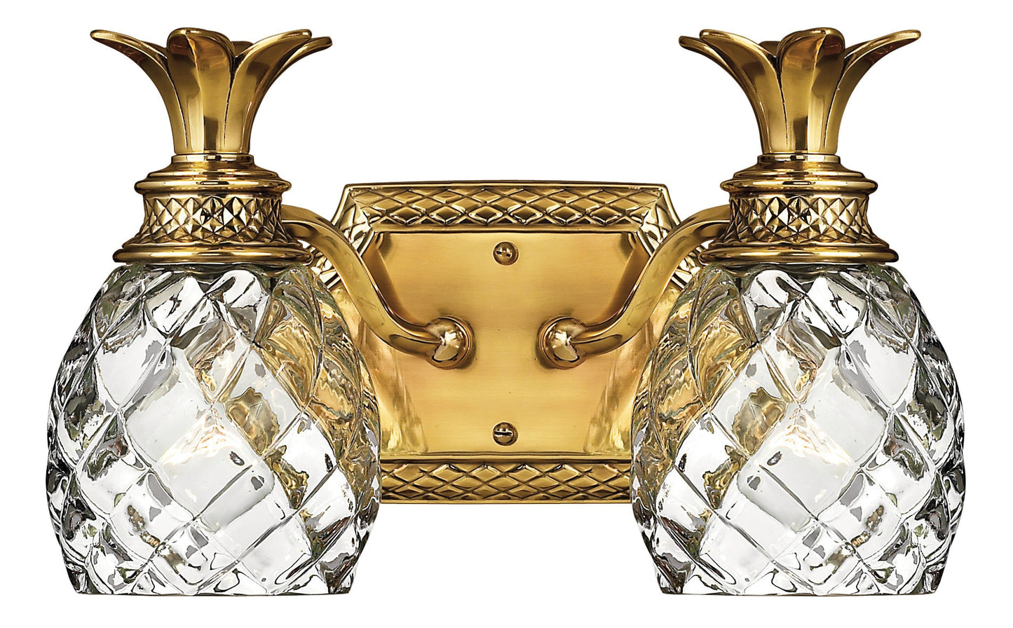 Hinkley Plantation 13-in 2 -Light Antique Brass Traditional Vanity light