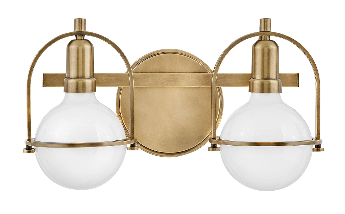 Hinkley Somerset Shade-Free 16-in 2 Light Satin Brass Transitional Bathroom Vanity light