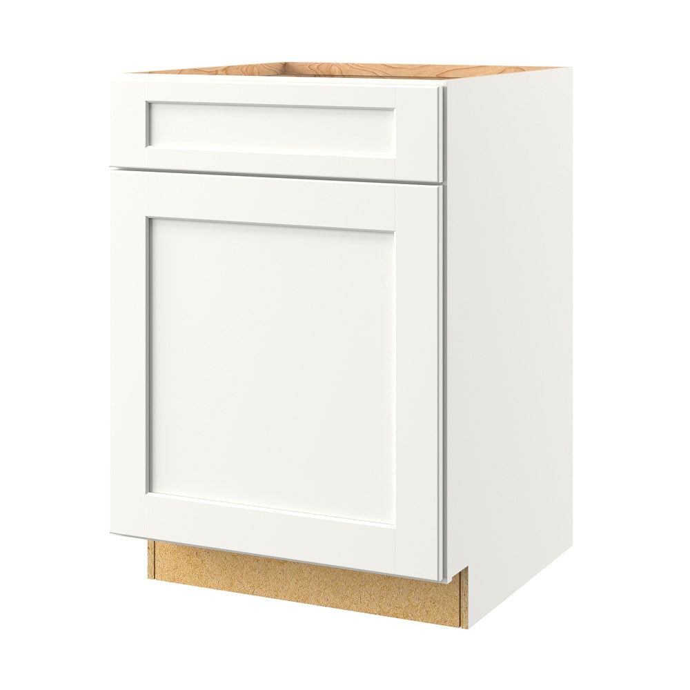 allen + roth Aveley 24-in W x 34.5-in H x 24-in D Linen Base Fully Assembled Cabinet Flat Panel